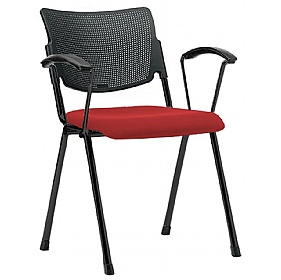 Mia Upholstered Stacking Conference Chairs with Arms
