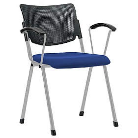 Mia Upholstered Stacking Conference Chairs with Arms