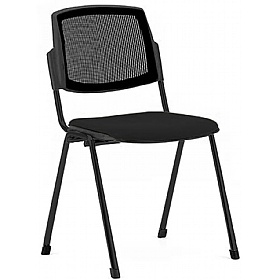Mia Mesh Back Upholstered Stacking Conference Chairs