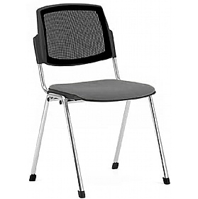 Mia Mesh Back Upholstered Stacking Conference Chairs