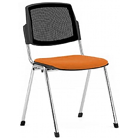 Mia Mesh Back Upholstered Stacking Conference Chairs