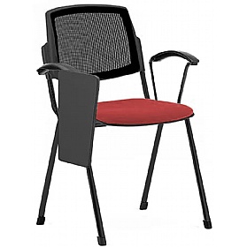 Mia Mesh Back Upholstered Conference Chairs with Writing Tablet