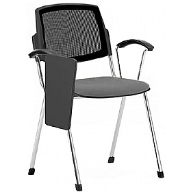 Mia Mesh Back Upholstered Conference Chairs with Writing Tablet