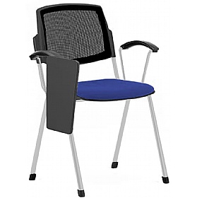 Mia Mesh Back Upholstered Conference Chairs with Writing Tablet