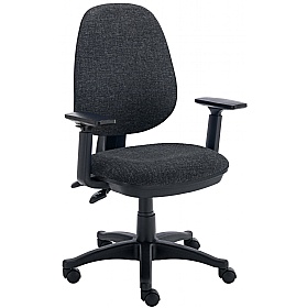 Versi 2-Lever Operator Chair Charcoal with Adjustable Arms