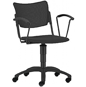 Mia Polypropylene Swivel Meeting and Breakout Chairs with Arms
