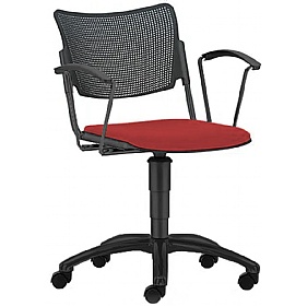 Mia Upholstered Swivel Meeting and Breakout Chairs with Arms