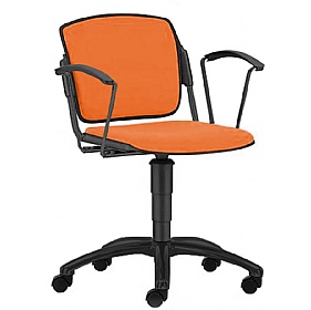 Mia Plus Upholstered Swivel Meeting and Breakout Chairs with Arms