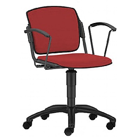 Mia Plus Upholstered Swivel Meeting and Breakout Chairs with Arms