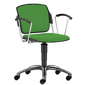 Mia Plus Upholstered Swivel Meeting and Breakout Chairs with Arms