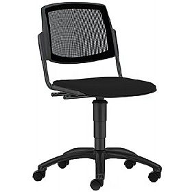 Mia Mesh Back Upholstered Swivel Meeting and Breakout Chairs
