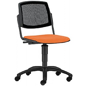 Mia Mesh Back Upholstered Swivel Meeting and Breakout Chairs
