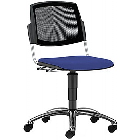 Mia Mesh Back Upholstered Swivel Meeting and Breakout Chairs