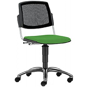 Mia Mesh Back Upholstered Swivel Meeting and Breakout Chairs