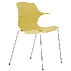 Pimlico Polypropylene Stacking 4-Leg Meeting and Breakout Chairs with Arms - Office Chairs