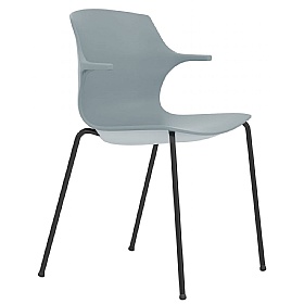 Pimlico Polypropylene Stacking 4-Leg Meeting and Breakout Chairs with Arms - Office Chairs