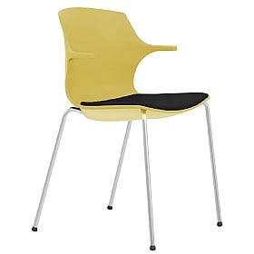 Pimlico Upholstered Stacking 4-Leg Meeting and Breakout Chairs with Arms