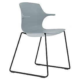 Pimlico Polypropylene Stacking Sled Base Meeting and Breakout Chairs with Arms