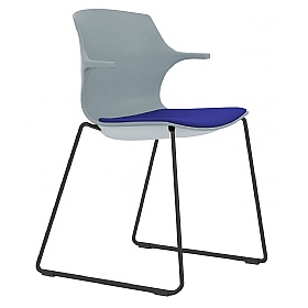 Pimlico Upholstered Stacking Sled Base Meeting and Breakout Chairs with Arms