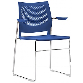 Vibe Polypropylene Sled Base Breakout and Conference Chairs with Arms