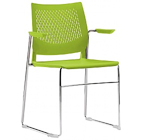 Vibe Polypropylene Sled Base Breakout and Conference Chairs with Arms