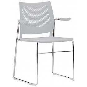 Vibe Polypropylene Sled Base Breakout and Conference Chairs with Arms