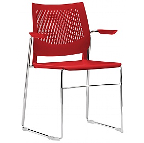 Vibe Polypropylene Sled Base Breakout and Conference Chairs with Arms