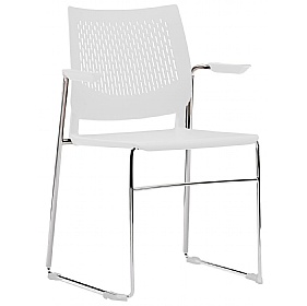 Vibe Polypropylene Sled Base Breakout and Conference Chairs with Arms