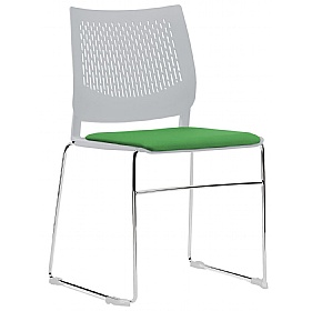 Vibe Upholstered Sled Base Breakout and Conference Chairs