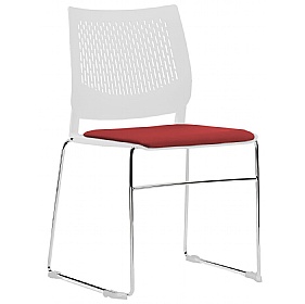 Vibe Upholstered Sled Base Breakout and Conference Chairs