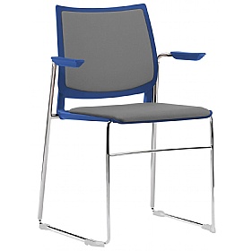 Vibe Plus Upholstered Sled Base Breakout and Conference Chairs with Arms