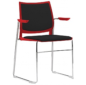 Vibe Plus Upholstered Sled Base Breakout and Conference Chairs with Arms