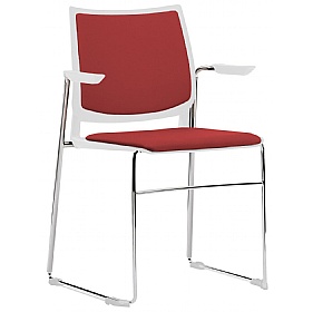 Vibe Plus Upholstered Sled Base Breakout and Conference Chairs with Arms