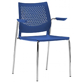 Vibe Polypropylene 4-Leg Breakout and Conference Chairs with Arms