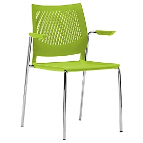 Vibe Polypropylene 4-Leg Breakout and Conference Chairs with Arms