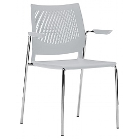 Vibe Polypropylene 4-Leg Breakout and Conference Chairs with Arms