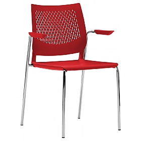 Vibe Polypropylene 4-Leg Breakout and Conference Chairs with Arms