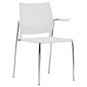Vibe Polypropylene 4-Leg Breakout and Conference Chairs with Arms
