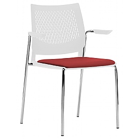 Vibe Upholstered 4-Leg Breakout and Conference Chairs with Arms