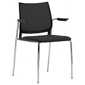 Vibe Plus Upholstered 4-Leg Breakout and Conference Chairs with Arms