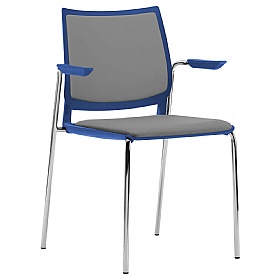 Vibe Plus Upholstered 4-Leg Breakout and Conference Chairs with Arms