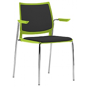 Vibe Plus Upholstered 4-Leg Breakout and Conference Chairs with Arms