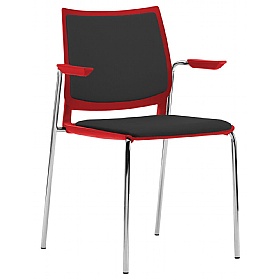Vibe Plus Upholstered 4-Leg Breakout and Conference Chairs with Arms