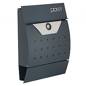 Phoenix Estilo Graphite Perforated Letter Box