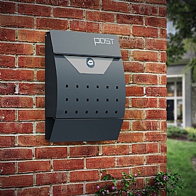Phoenix Estilo Graphite Perforated Letter Box