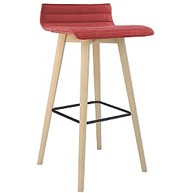 Bjorn Scandi Upholstered 4-Leg Breakout and Canteen Stool