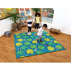 Natural World Grass & Lily Pads Double Sided Carpet - School Furniture