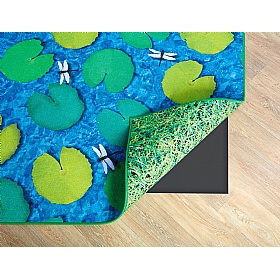 Natural World Grass & Lily Pads Double Sided Carpet - School Furniture