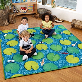 Natural World Grass & Lily Pads Double Sided Carpet