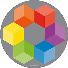 Rainbow Circular Polygons Carpet - School Furniture